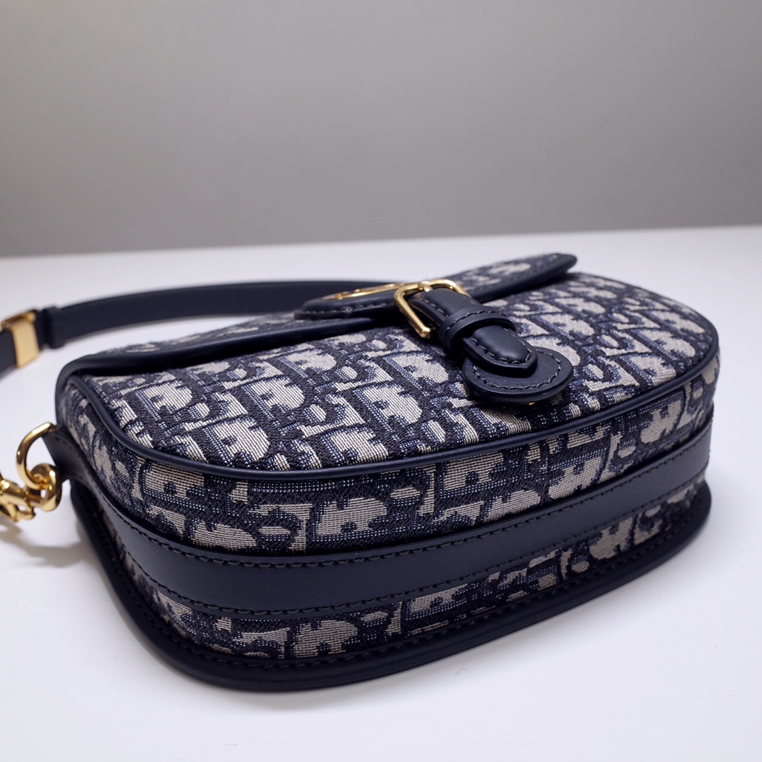 Medium Dior Bobby Bag Blue Dior Oblique Jacquard